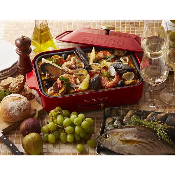 ブルーノ コンパクトホットプレート レッド