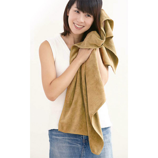 スピード吸水ヘアタオル キャメル